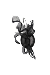 Elegant Loop Mesh Fascinator with Feather Detail