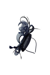 Elegant Loop Mesh Fascinator with Feather Detail
