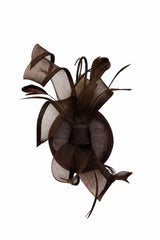 Elegant Loop Mesh Fascinator with Feather Detail