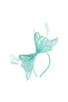 Sculpted Twist Mesh Fascinator Headband Turquoise