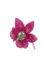 Small Fascinator with Feather Trim – Dual Wear Brooch & Clip