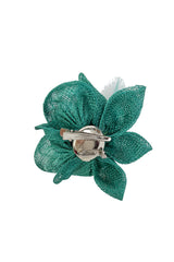 Small Fascinator with Feather Trim – Dual Wear Brooch & Clip