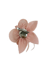 Small Fascinator with Feather Trim – Dual Wear Brooch & Clip