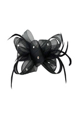 Embellished Diamond Mesh Bow Fascinator