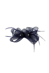 Embellished Diamond Mesh Bow Fascinator