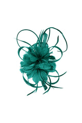 Sinamay Loop & Feather Flower Fascinator