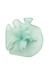 Sinamay Fascinator with Feather Flower Detail Navy
