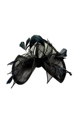 Statement Sinamay Bow Fascinator with Feather Detail