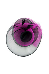 Layered Sinamay Disc Fascinator with Feather Detail