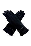 Plain Gloves with Single Stripe & Fleece Lining