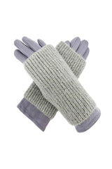 2-in-1 Cosy Knit Overlay Gloves