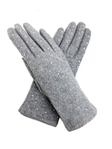 Plain Gloves with Dotted Detailing and Touch Screen Fingers