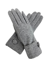 Women’s Classic Button Detail Gloves in Soft Cotton Blend
