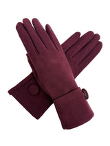 Women’s Classic Button Detail Gloves in Soft Cotton Blend
