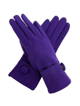 Women’s Classic Button Detail Gloves in Soft Cotton Blend