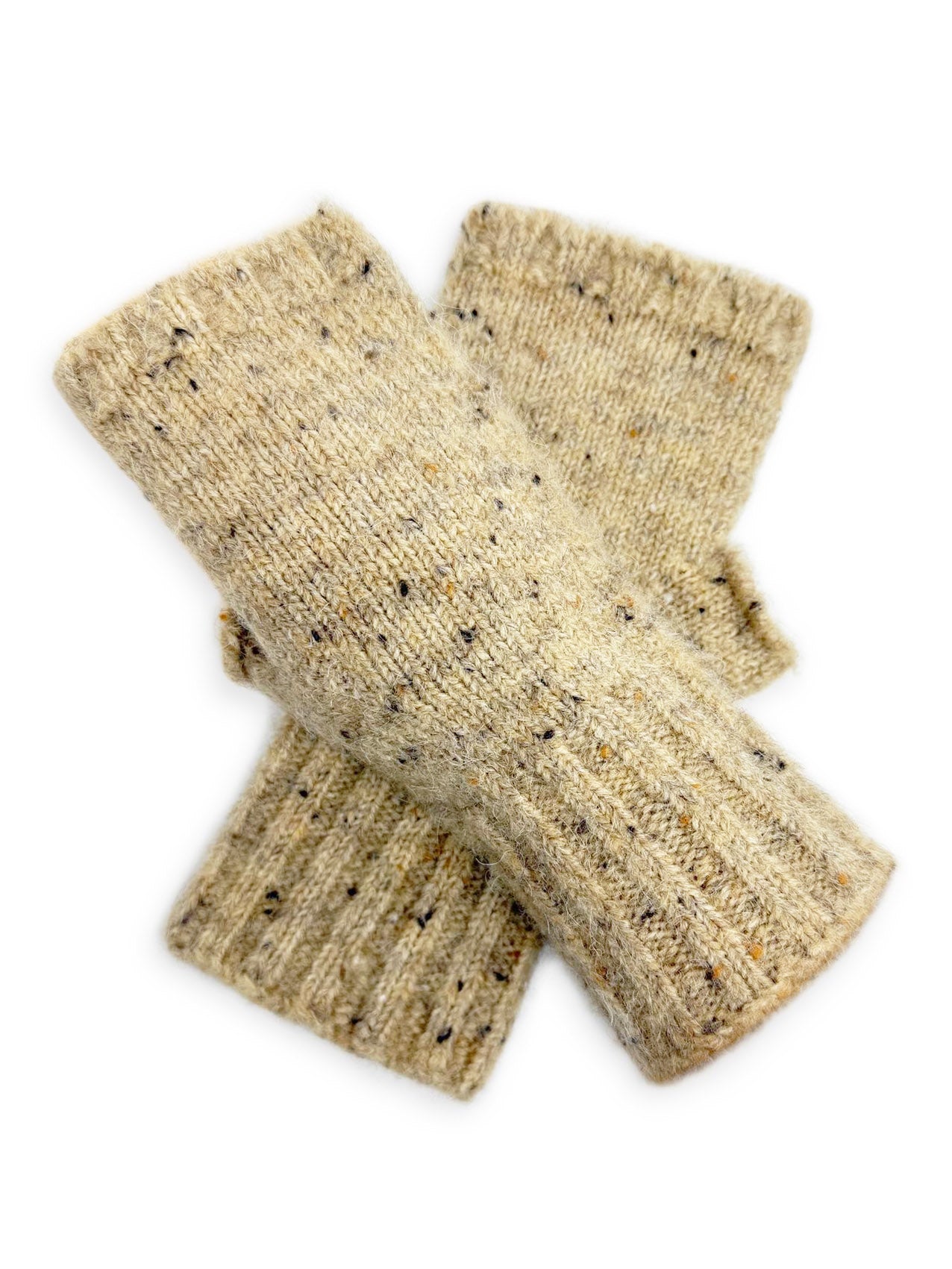 Plain Soft Knitted Fingerless Gloves