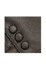 Unisex's Leather Touchscreen Gloves with Button Detail