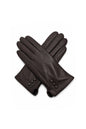 Unisex's Leather Touchscreen Gloves with Button Detail