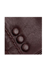 Unisex's Leather Touchscreen Gloves with Button Detail
