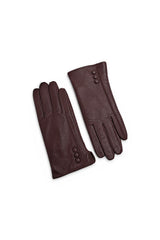Unisex's Leather Touchscreen Gloves with Button Detail