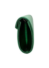 Textured Envelope Clutch Bag with Chain Strap