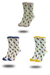 Women’s Bamboo Eagle Print Socks – 3 Pack with Gift Box