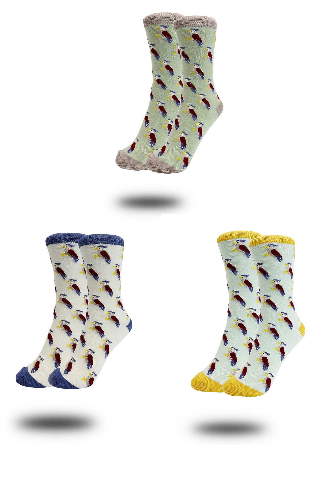 Women’s Bamboo Eagle Print Socks – 3 Pack with Gift Box