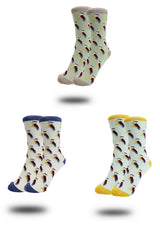 Women’s Bamboo Eagle Print Socks – 3 Pack with Gift Box