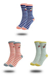 Women’s Bamboo Bunny Stripe Socks – 3 Pack with Gift Box
