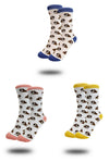 Women’s Bamboo Dog Print Socks – 3 Pack with Gift Box