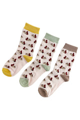Women’s Bamboo Squirrel Socks – 3 Pack with Gift Box