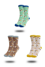Women’s Bamboo Dog Print Socks – 3 Pack with Gift Box