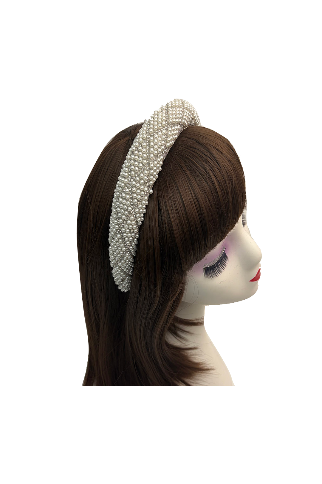 Crisscross Pearl and Crystal Embellished Headband