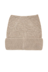 Women’s Dog Motif Knit Turn-Up Cat Ear Beanie Hat