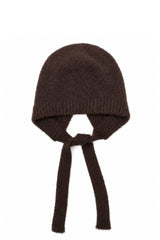 Women’s Soft Knit Tie Bonnet Hat with Chin Ties