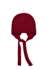 Women’s Soft Knit Tie Bonnet Hat with Chin Ties