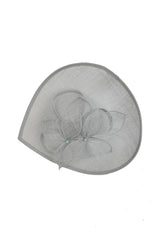 Teardrop Mesh Fascinator with Sculpted Flower Detail