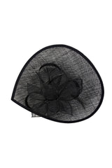 Teardrop Mesh Fascinator with Sculpted Flower Detail