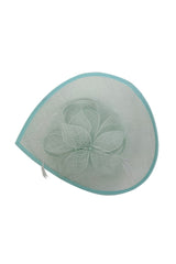 Teardrop Mesh Fascinator with Sculpted Flower Detail