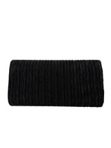 Ruched Satin Envelope Clutch Bag with Detachable Chain Strap