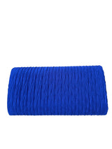 Ruched Satin Envelope Clutch Bag with Detachable Chain Strap