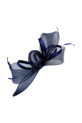 Structured Mesh Bow Fascinator Headband Maroon