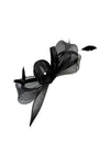 Structured Mesh Bow Fascinator Headband Maroon