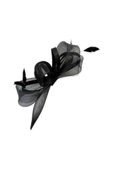 Structured Mesh Bow Fascinator Headband Maroon