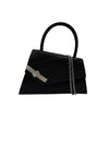 Women's Evening Bag Ruched Asymmetric Clutch with Detachable Chain Shoulder Strap