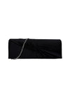 Luxury Satin Twist Knot Evening Clutch Bag with Detachable Chain