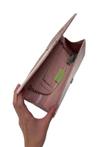 Luxury Satin Twist Knot Evening Clutch Bag with Detachable Chain