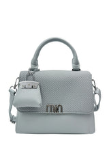 Structured Top Handle Crossbody Bag with Textured Finish