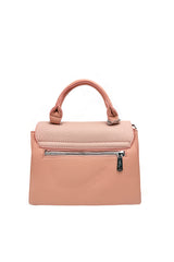 Structured Top Handle Crossbody Bag with Textured Finish