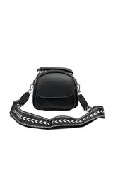 Mini Crossbody Bag with Textured Finish and Adjustable Strap